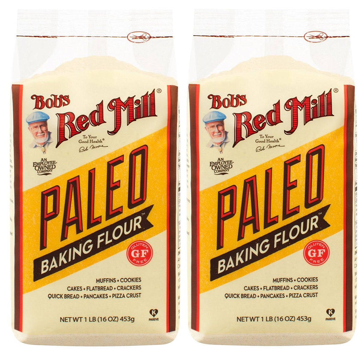 Bob's Red Mill paleo flour packaging for grain-free baking inspiration.