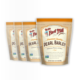Bob's Red Mill Pearl Barley pack 4 ready for versatile soups and pilafs.