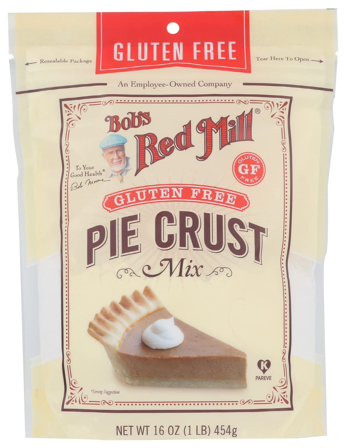 Bob's Red Mill Pie Crust Mix ingredients ready to mix, gluten-free option for tender crust.