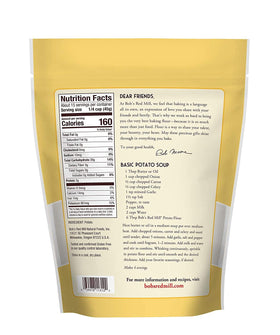 Bob's Red Mill potato flour used as a thickener for soups and gravies.