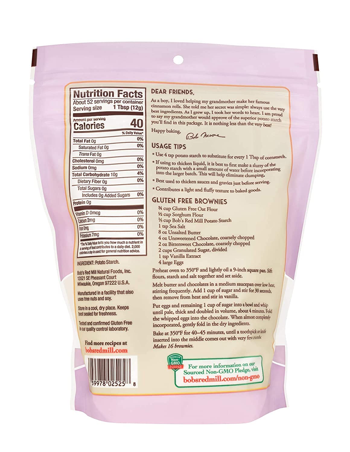 Bob's Red Mill gluten-free potato starch powder for gluten-free baking