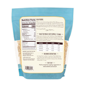 Bob's Red Mill oats ready in 10 minutes via stovetop or microwave