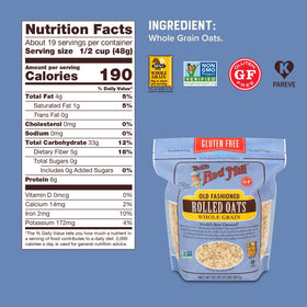 Bob's Red Mill rolled oats cooking idea image for versatile meals.