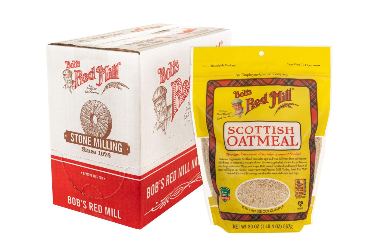 Bob's Red Mill Scottish Oatmeal porridge bowl with creamy texture