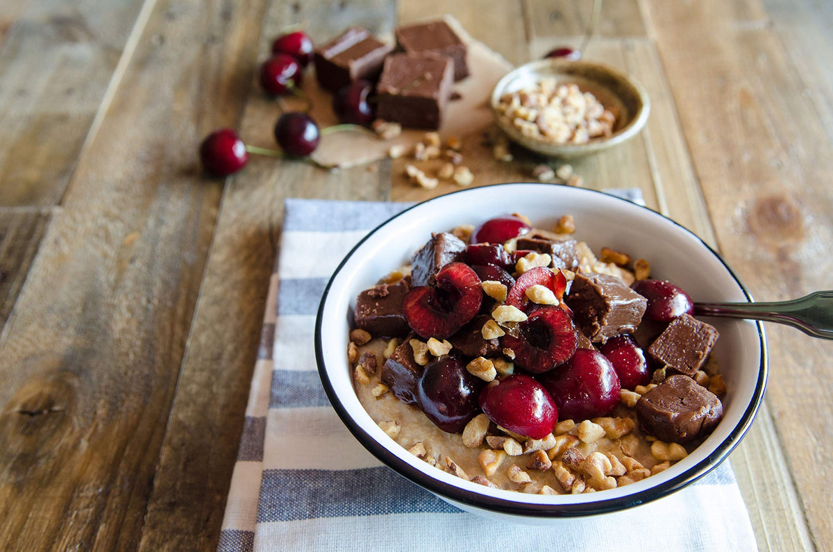 Bob's Red Mill Scottish Oatmeal simmering in a pot creates warm porridge.