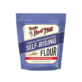 Bob’s Red Mill Self-Rising Flour on the counter for quick bakes