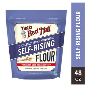 Bob’s Red Mill Self-Rising Flour on a pantry shelf signaling everyday baking