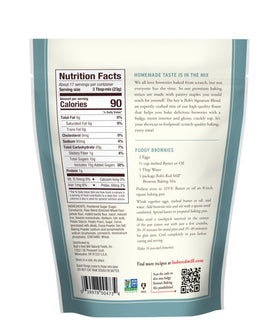 Bob's Red Mill Signature Brownie batter spread in pan with glossy top hint