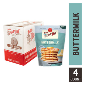 Bob's Red Mill mix with water being added for quick batter and meals.