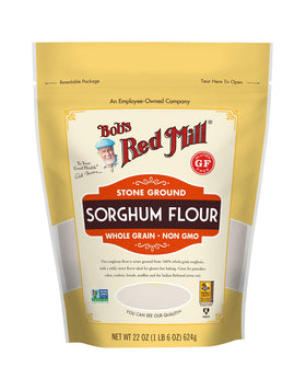 Bob's Red Mill Sorghum Flour measuring cup illustrating precise gluten-free measurements.