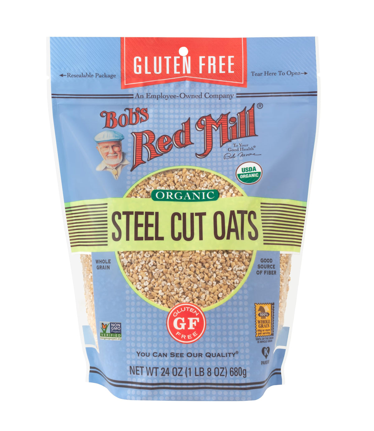 Bob's Red Mill steel-cut oats cooked into a warm, chewy porridge
