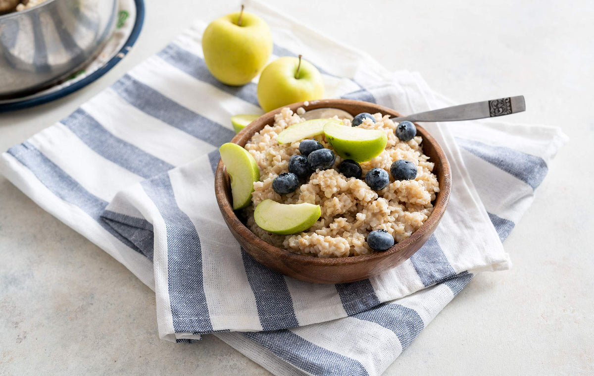 Bob's Red Mill steel cut oats fiber-protein bowl emphasizes a nutrient-dense start