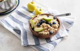 Bob's Red Mill steel cut oats fiber-protein bowl emphasizes a nutrient-dense start