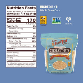 Bob's Red Mill steel cut oats grain bowl idea for meals.