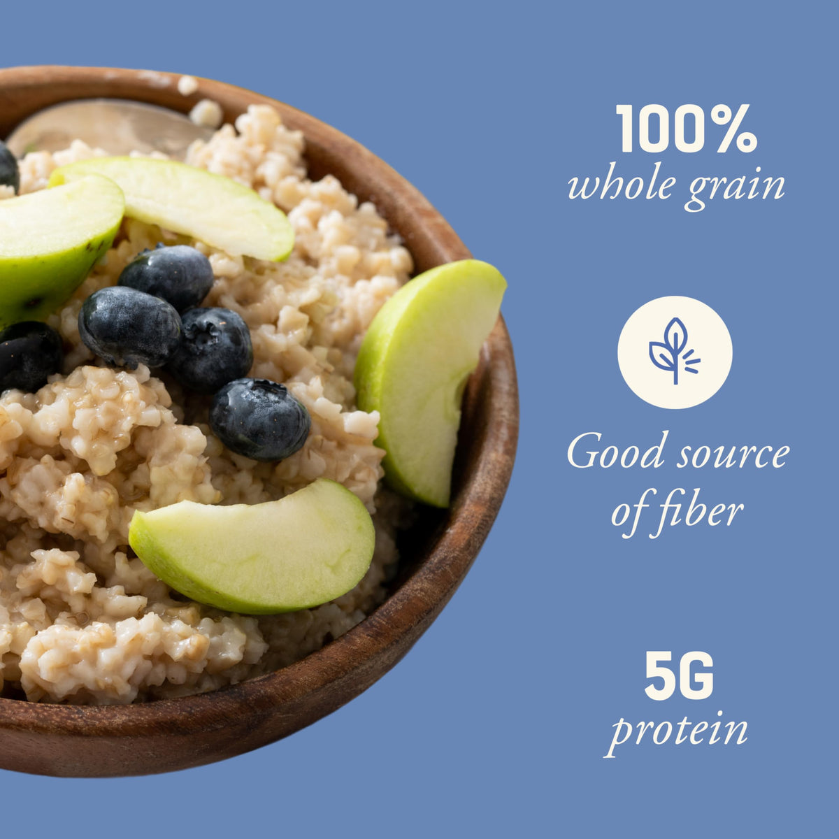 Bob's Red Mill steel cut oats package label emphasizing simple ingredients.