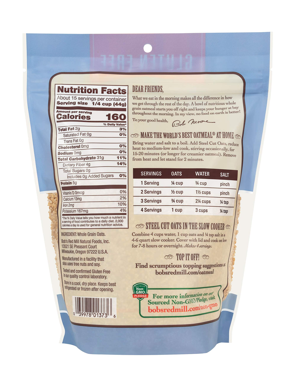 Bob's Red Mill steel cut oats savory risotto shot emphasizes versatility in meals