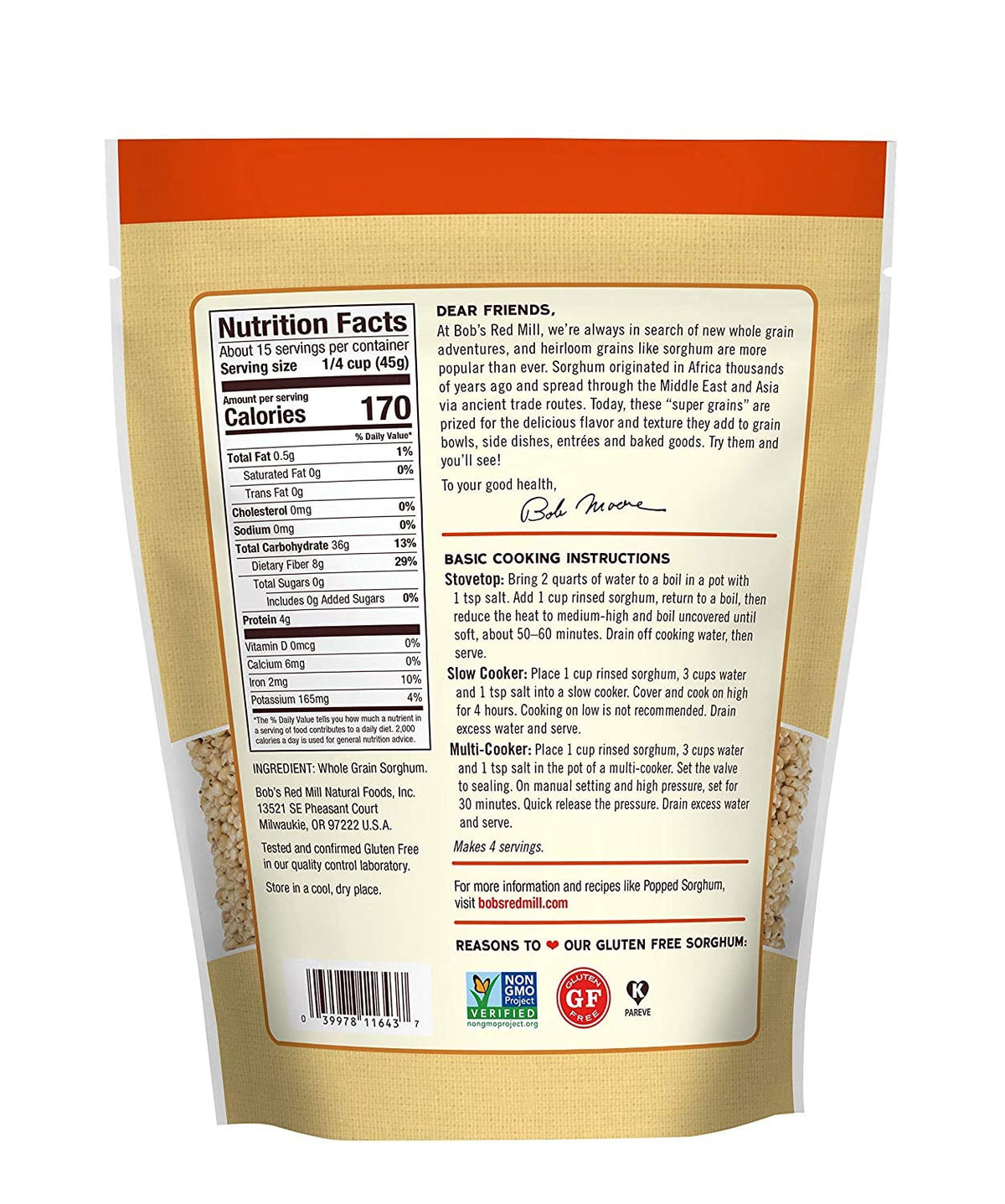 Bob's Red Mill sweet white sorghum popped like popcorn for a snack.
