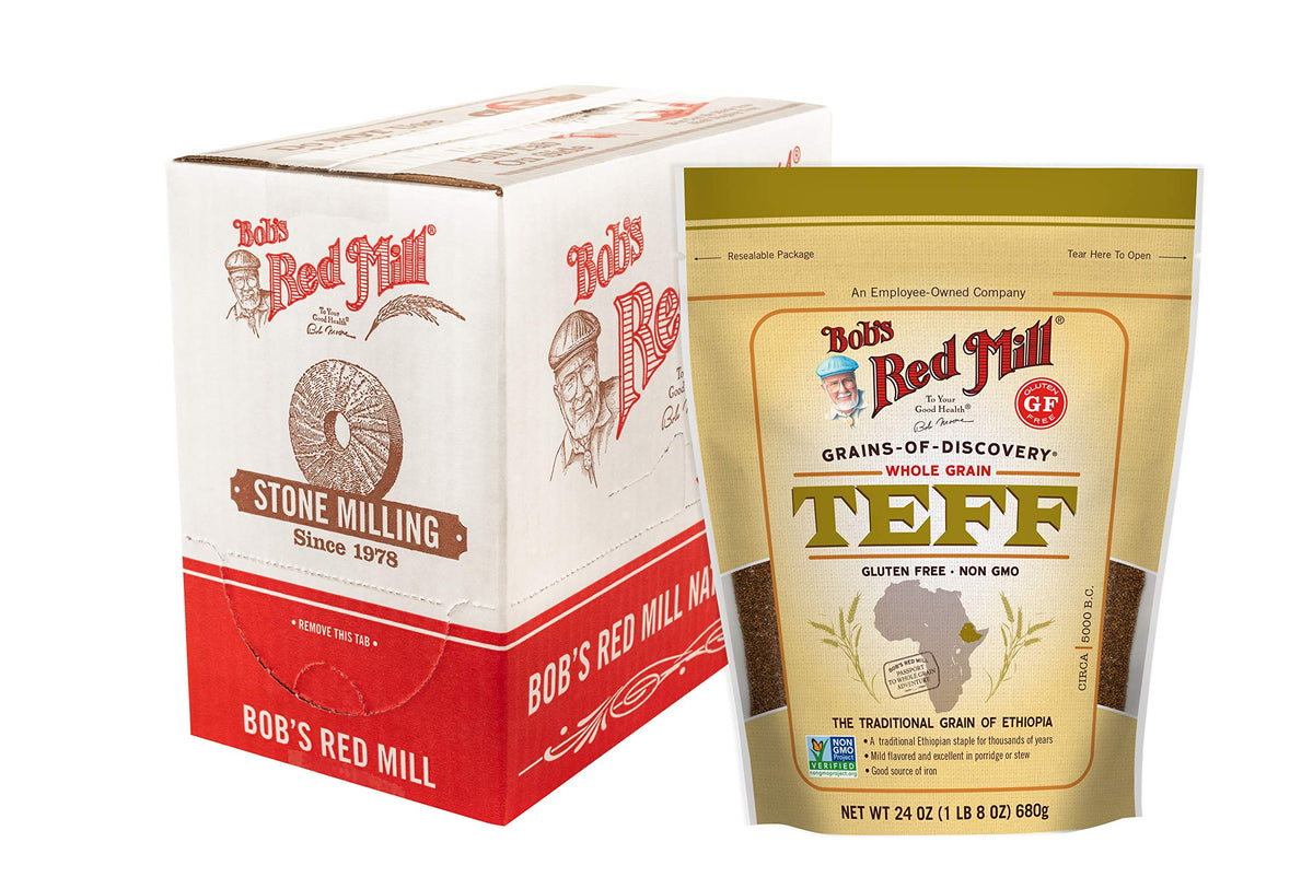 Bob's Red Mill Teff grains bulk for versatile meals and protein-rich grain base.