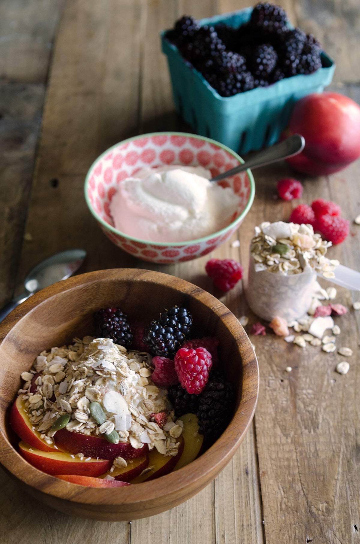 Warm bowl of Bob's Red Mill Tropical Muesli hot cereal ready in minutes.