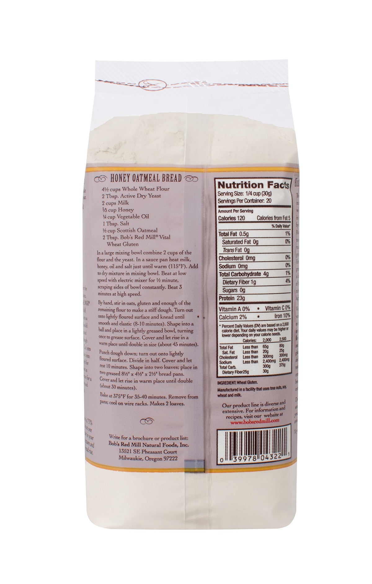 Bob's Red Mill Vital Wheat Gluten Flour dough bowl highlights versatility in improving bread texture.