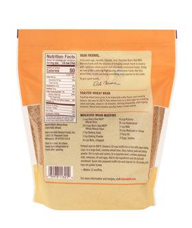 Pour shot of Bob's Red Mill Wheat Bran boosting fiber in recipes
