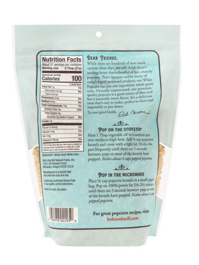 Bob's Red Mill White Popcorn in microwave bag, quick ready-to-eat snack