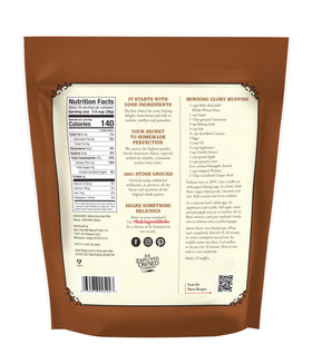 Bob's Red Mill Whole Wheat Flour 3 lb bag, pantry-ready for easy use.