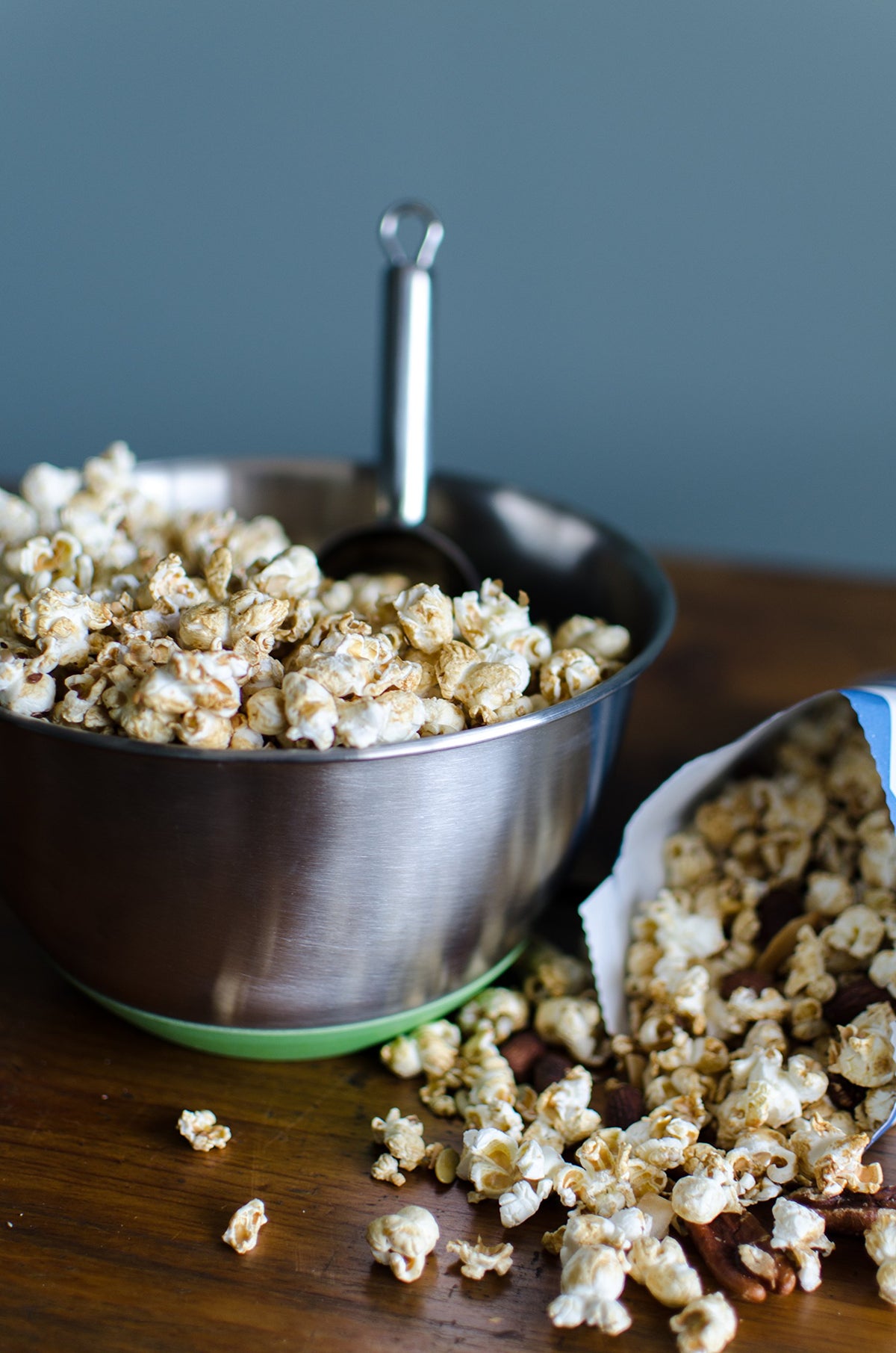 Bob's Red Mill Yellow Popcorn on the counter, ready to pop and enjoy.