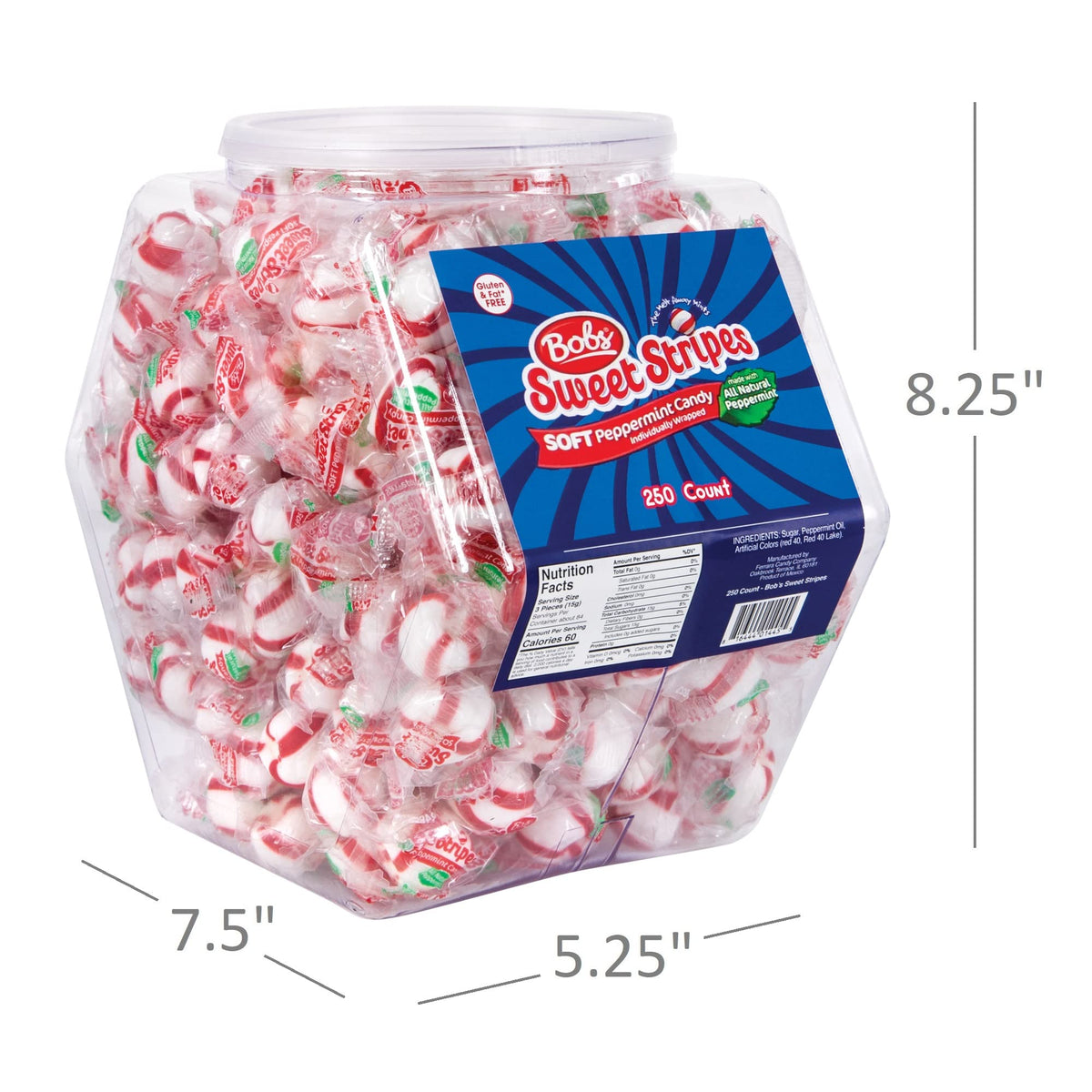 Bob's Sweet Stripes on a party desk, ideal for sharing.