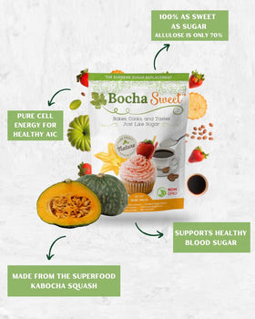 Baked cookies crafted with BochaSweet, highlighting clean-label, non-GMO sugar substitute.