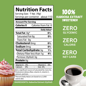 BochaSweet granulated substitute in a measuring spoon, perfect 1:1 replacement for sugar.