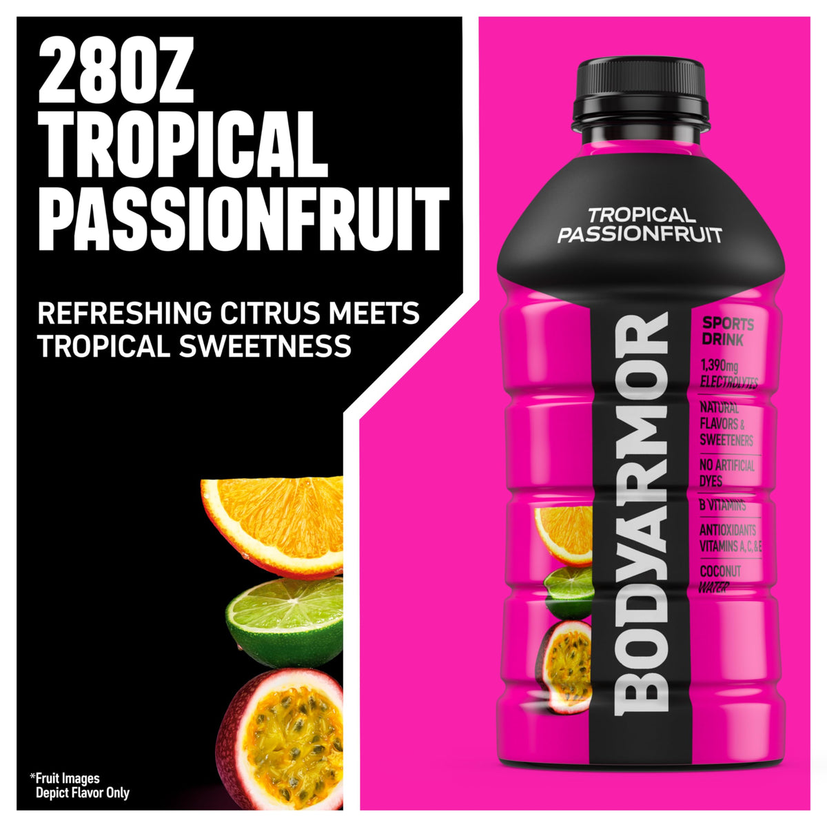 BODYARMOR coconut water base adds natural taste for refreshing hydration