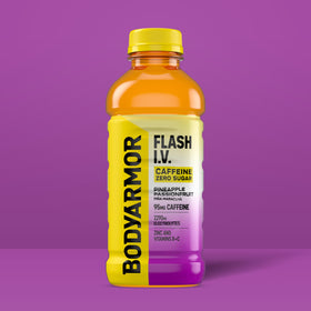BODYARMOR Flash I.V. athlete recovery scene showcasing post-workout hydration