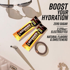 BodyArmor Flash I.V. coconut water powder packet adds natural refreshment.