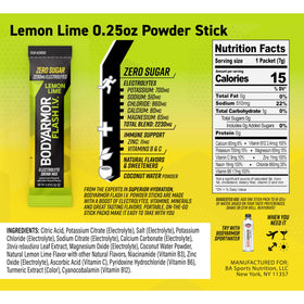 Zero sugar and only 15 calories per stick offer a lighter option.