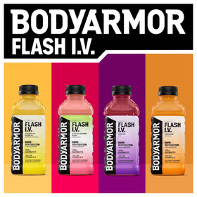 BODYARMOR Flash I.V. Orange recovery-scene spotlights post-exercise rejuvenation