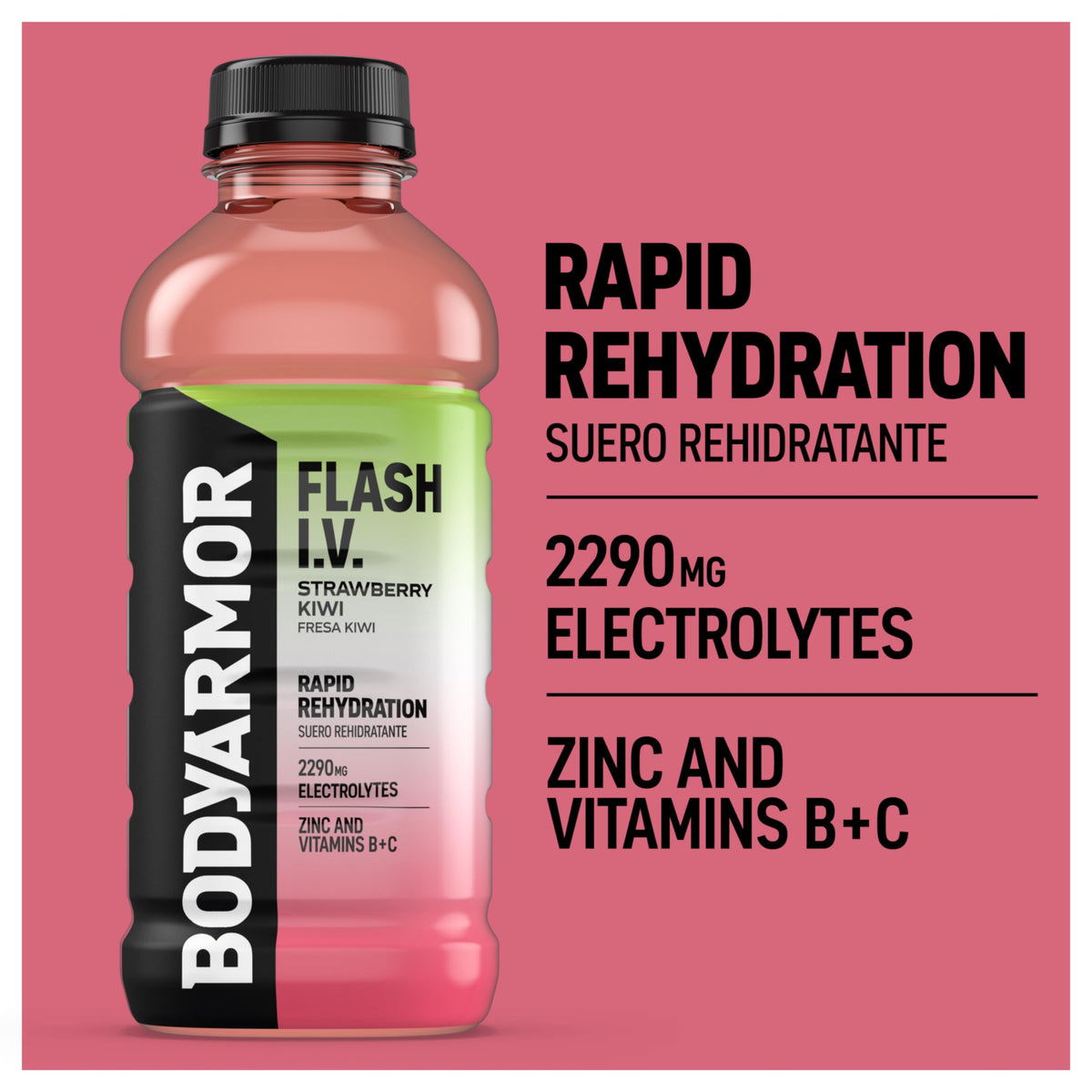 BODYARMOR Flash IV recovery scene after workout with an athlete.
