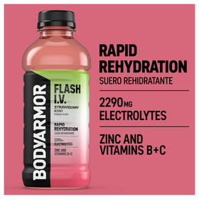 BODYARMOR Flash IV recovery scene after workout with an athlete.