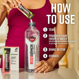 BODYARMOR FLASH I.V. zero-sugar formula supports hydration without added sugars.