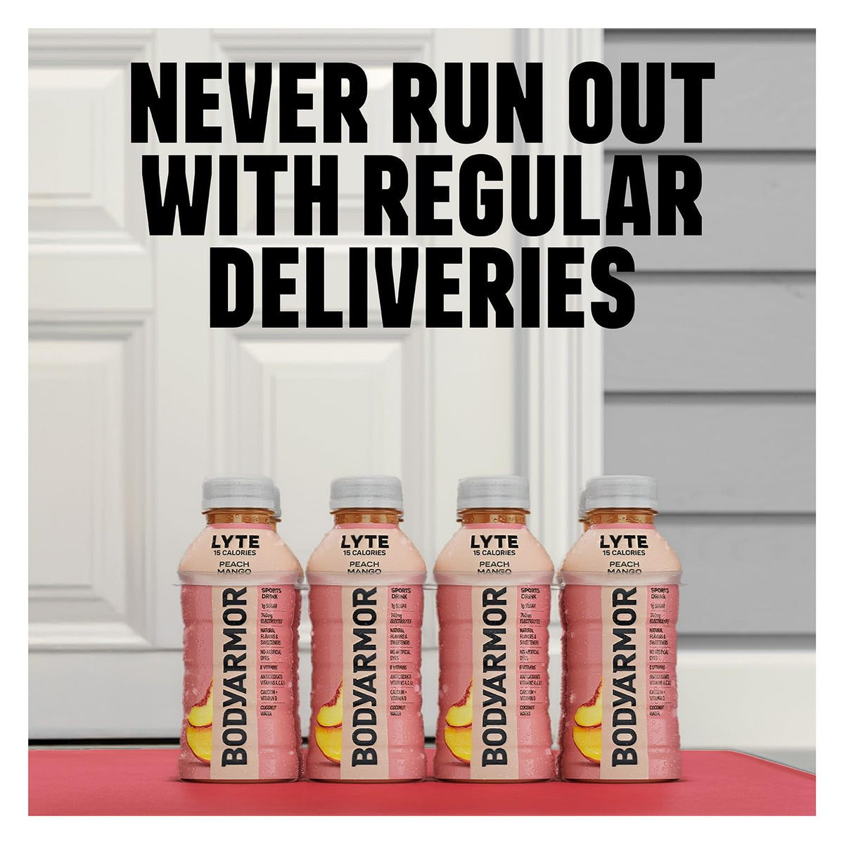 BODYARMOR Lyte 28oz pack front emphasizes value and portability.