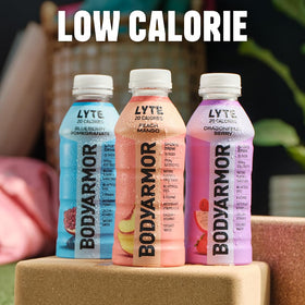 BODYARMOR Lyte athlete in motion suggests performance-focused hydration.