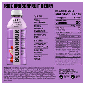 BODYARMOR Lyte coconut-water bottle highlighting natural hydration and electrolytes.
