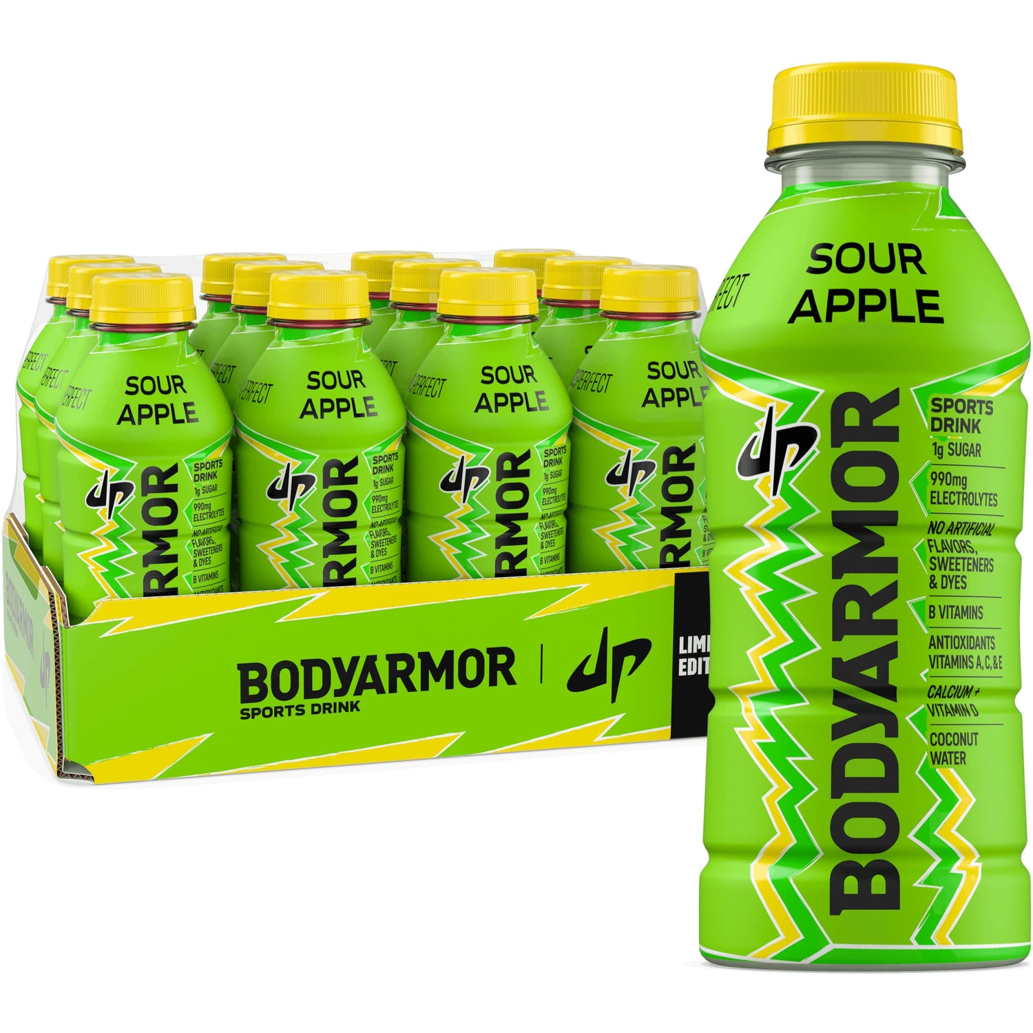 BODYARMOR LYTE Sour Apple bottle 16oz for workouts