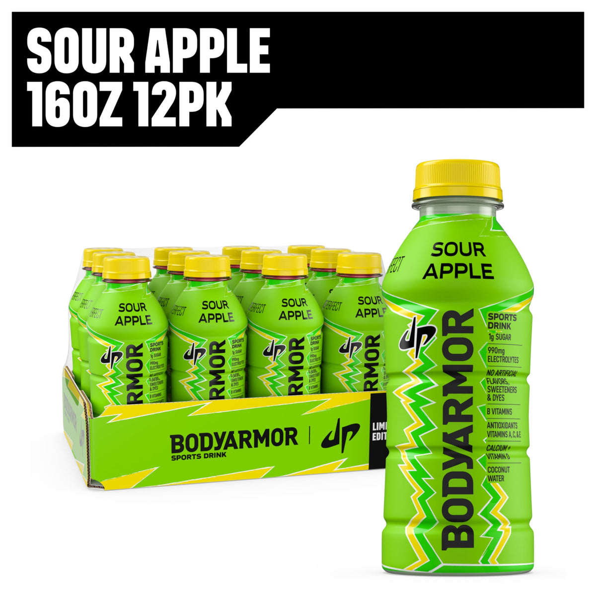 BODYARMOR LYTE Sour Apple natural flavor badge with no artificial additives