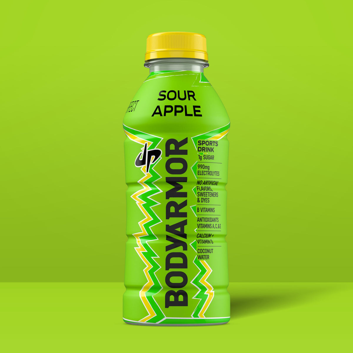 Bodyarmor LYTE Sour Apple vitamin icons emphasizing electrolytes