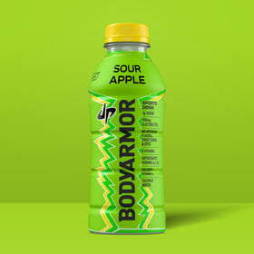 Bodyarmor LYTE Sour Apple vitamin icons emphasizing electrolytes