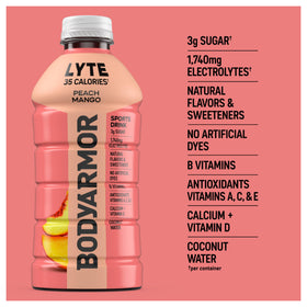 BODYARMOR Lyte ingredients badge notes natural flavor and no artificial additives.