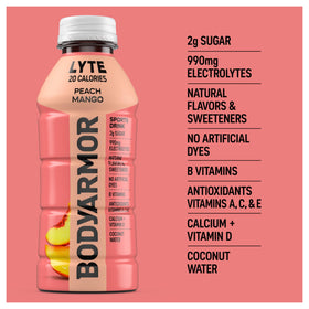 No added sugar or artificial colors claimed on BODYARMOR Lyte