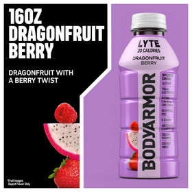 BODYARMOR Lyte no-sugar-added label showing lighter flavor, no artificial sweeteners.