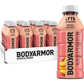 BODYARMOR Lyte Peach Mango bottle for on-the-go hydration and flavor